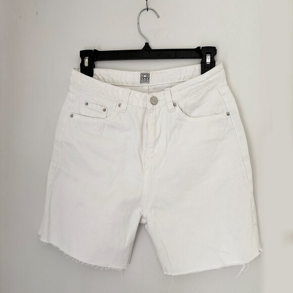 Toteme white cut off jean shorts_size 27 - Picture 1 of 8